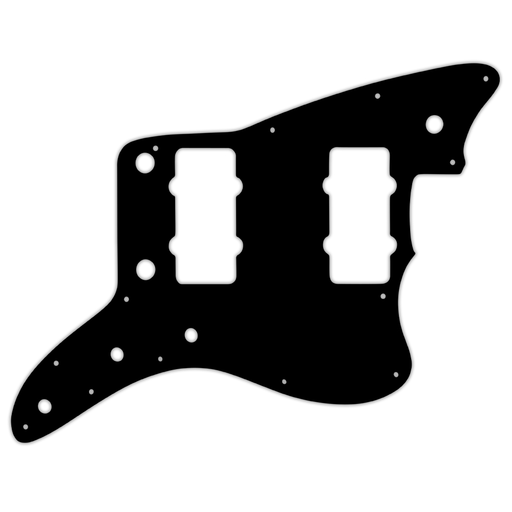 Dopro American Vintage Jazzmaster Guitar Pickguard Scratch Plate JM Pickguard with Screws for Fender Vintage Jazzmaster Black Pearl 