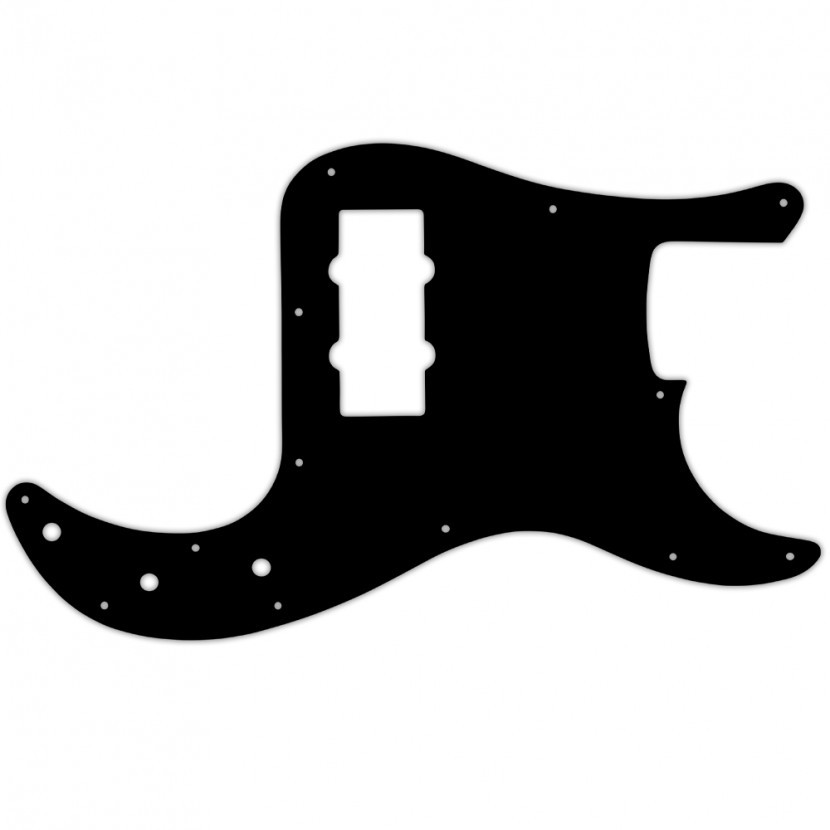 4ply Fender© Pickguard pour Precision Bass® Couleur: Black Sparkle 14-Trous 