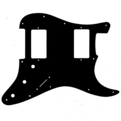 WD Custom Pickguard For Fender 2010-Present Made In Mexico Blacktop Stratocaster HH