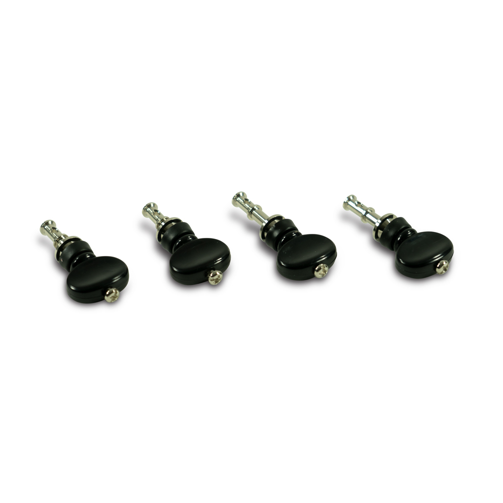 Set Of 4 Grover 6B Ukulele Pegs Black Buttons 