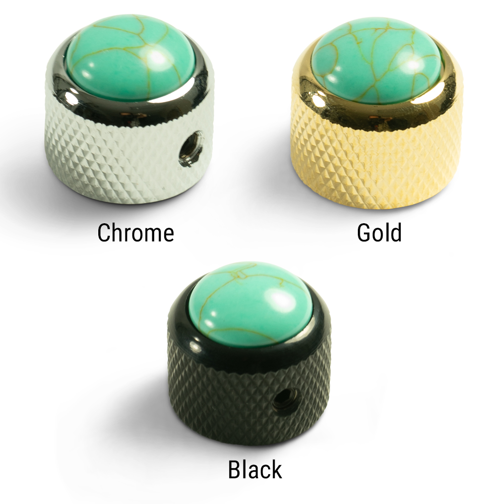 Q-Parts Knobs With Turquoise Inlay