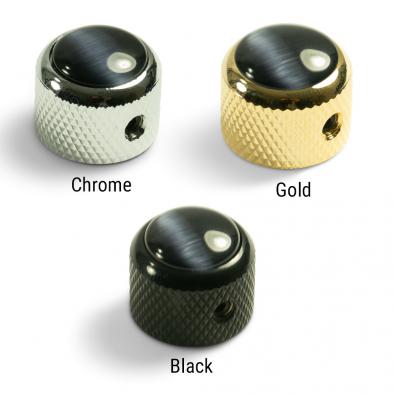 Q-Parts Knobs With Black Cats Eye Inlay